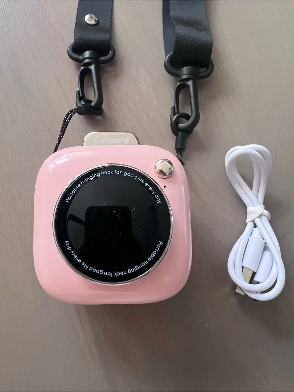 Mini Camera-Shaped Necklace Fan